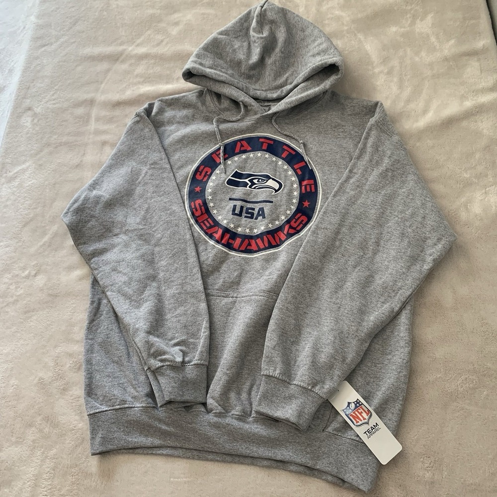 NFL Seattle Seahawks Gray USA Hoodie Sz M
